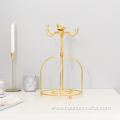 Bird gold-plated British cup holder storage rack